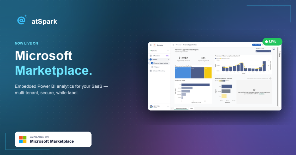 atSpark Embedportal is now live on Microsoft Marketplace
